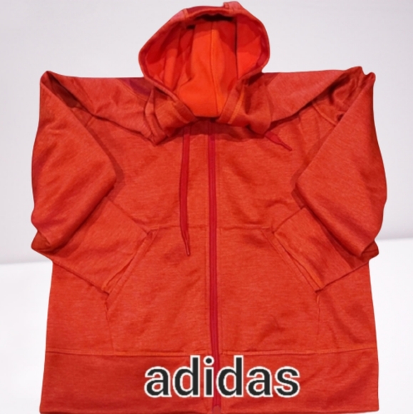 adidas Tops - Adidas Climawarm Zip Up Hoodie Jacket Medium Red